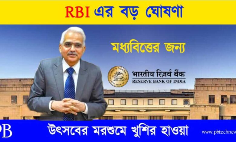 RBI Announcement (রিজার্ভ ব্যাংকের ঘোষণা)